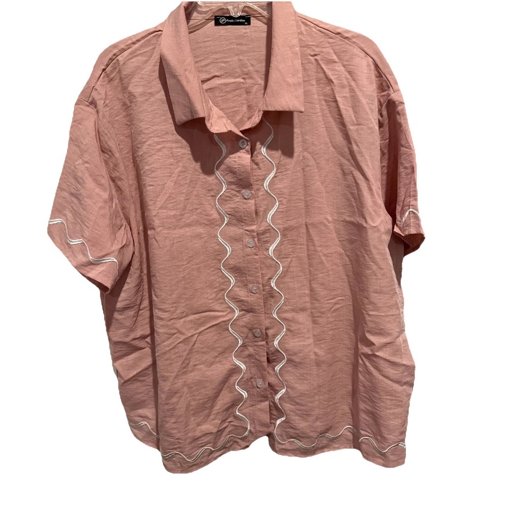 NEW with Tags Pretty Garden Shirt & Short Set Size XL Pink